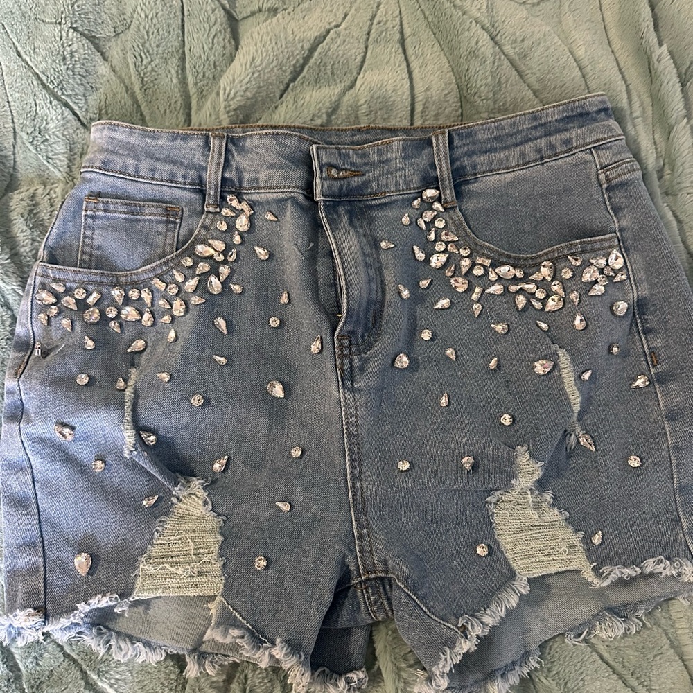 Embellished Denim Women Shorts